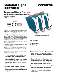 Thumbnail of document Data Sheet - DR-13P Isolated Universal Signal Transmitter